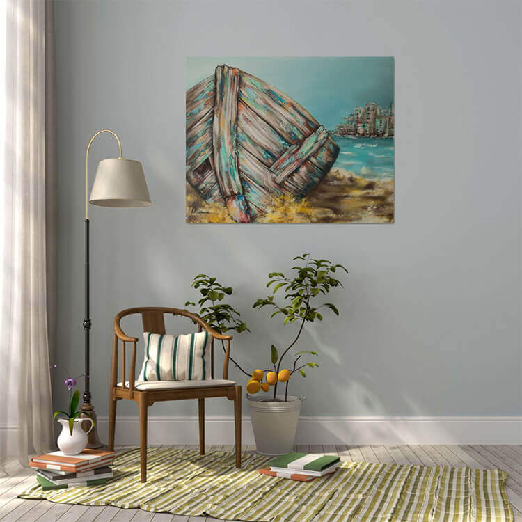 Freedom Revealed-original painting room view