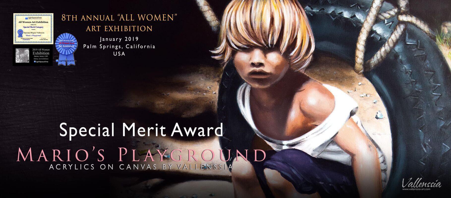 Award for the painting Mario's Playground