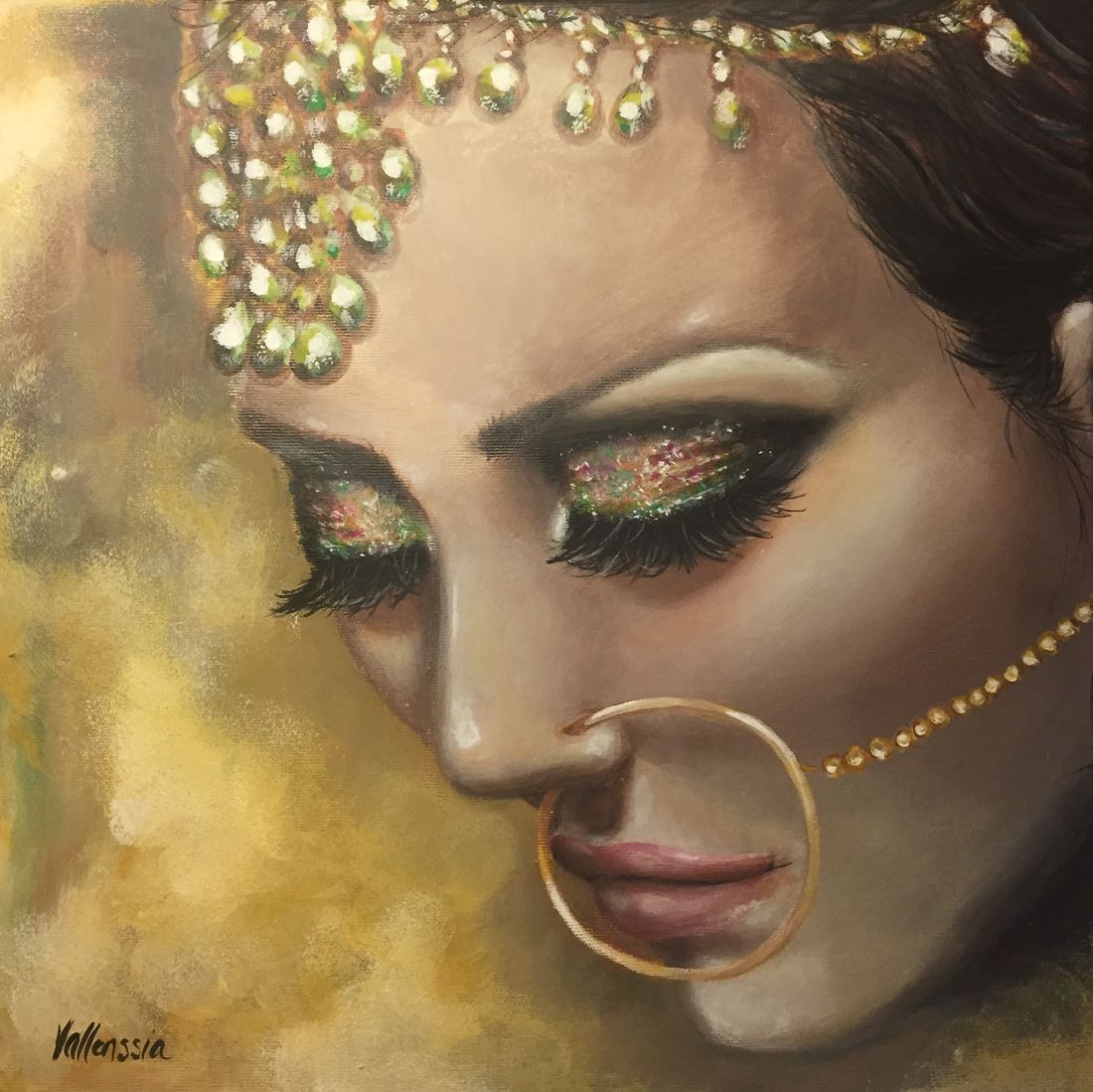 Bride Shimmer original painting by Vallenssia