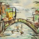 The Bridge Original Painting and Print on Canvas
