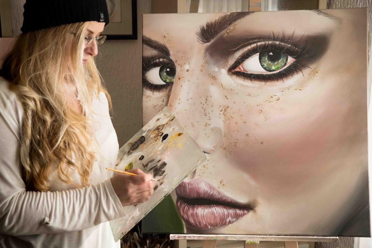 About the Artist - studio work
