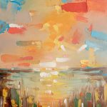 Distance Print on Canvas and Original Painting