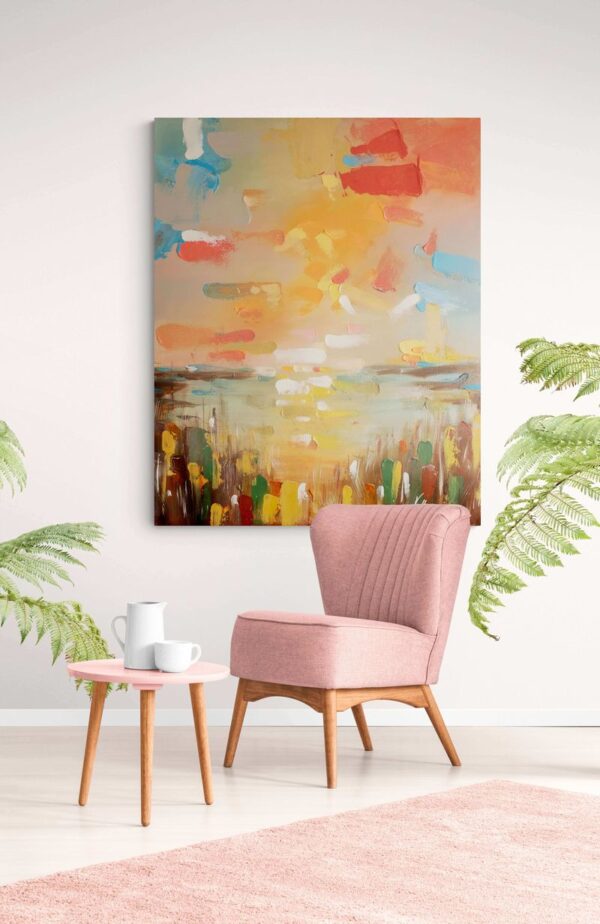 Distance Print on Canvas and Original Painting