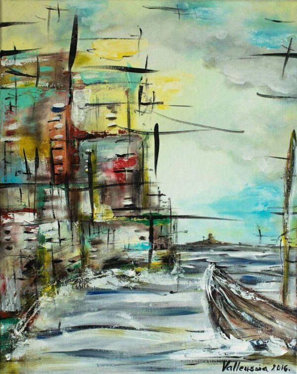 Lighthouse Original Painting and Print on Canvas