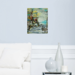 Lighthouse Original Painting and Print on Canvas Room view