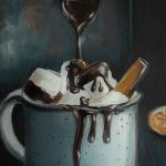 Originalna umjetnička slika na platnu Marshmallows & Hot Chocolate
